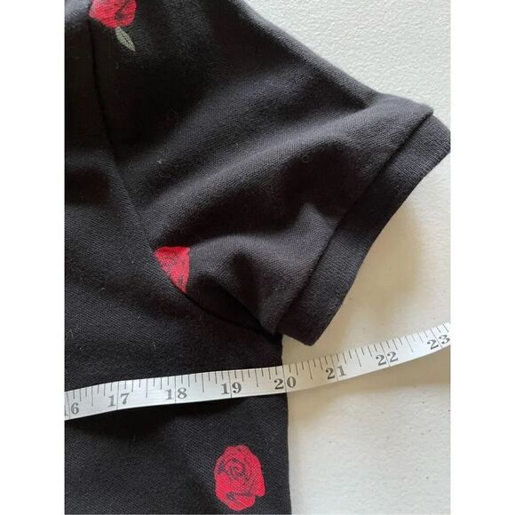 MEN’s HOLLISTER BLACK RED ROSE POLO SHIRT SIZE MEDIUM - Picture 4 of 6